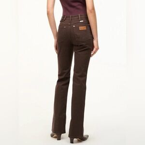 NWOT STAUD x Wrangler the Everyday Jean - Earth (dark brown color)